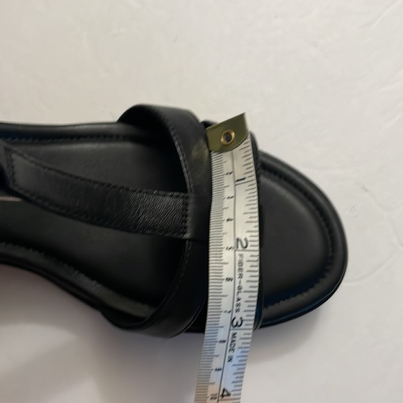 Ecco Black Leather Wedge Sandals Size 35 - Picture 13 of 14